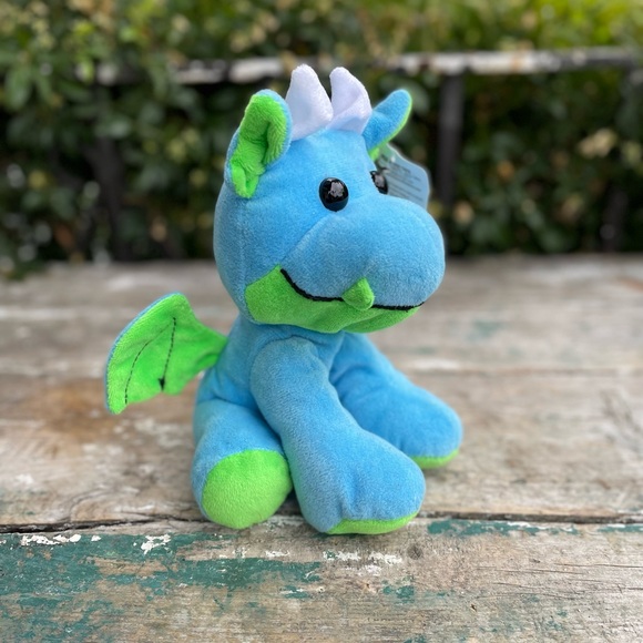 Blue & green dinosaur stuffed animal plush peekaboo toys - Picture 2 of 6
